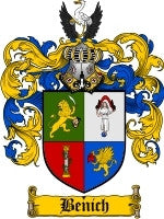 Benich coat of arms family crest download