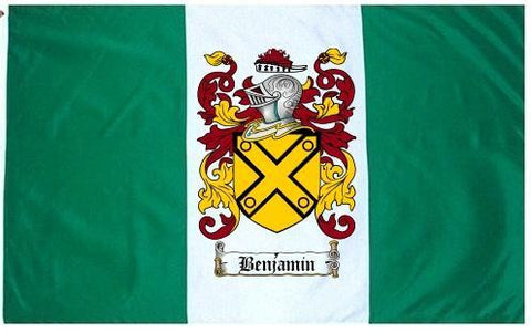 Benjamin family crest coat of arms flag