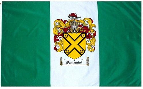 Benjamini family crest coat of arms flag