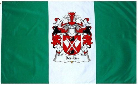Benkin family crest coat of arms flag