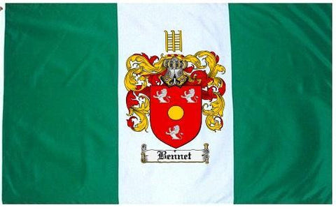 Bennet family crest coat of arms flag