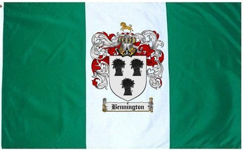 Bennington family crest coat of arms flag