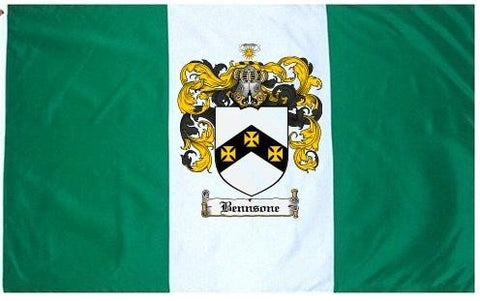Bennsone family crest coat of arms flag