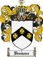 Bensone coat of arms family crest download