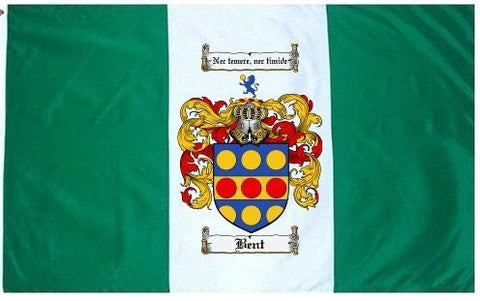 Bent family crest coat of arms flag