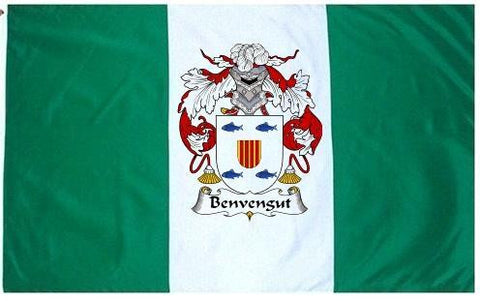 Benvengut family crest coat of arms flag