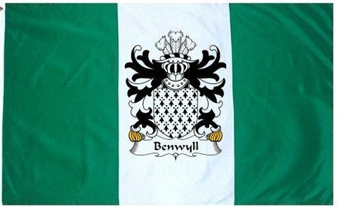 Benwyll family crest coat of arms flag