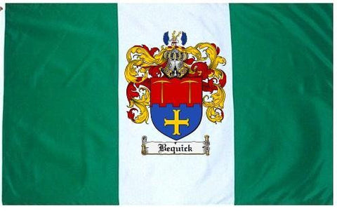 Bequick family crest coat of arms flag