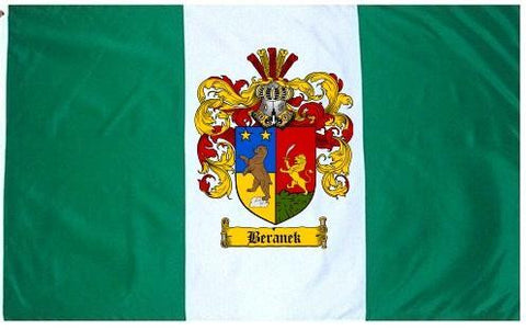 Beranek family crest coat of arms flag