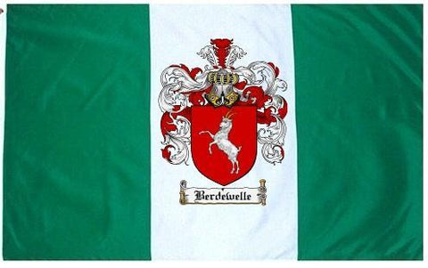 Berdewelle family crest coat of arms flag