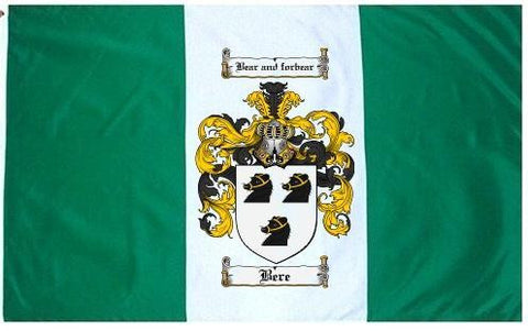 Bere family crest coat of arms flag