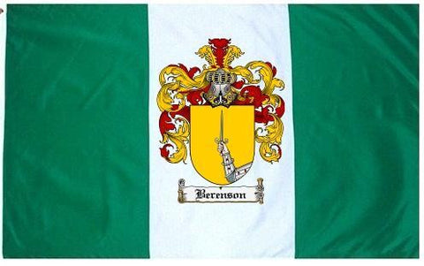 Berenson family crest coat of arms flag