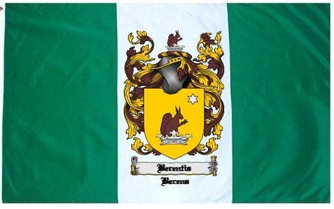 Berentis family crest coat of arms flag