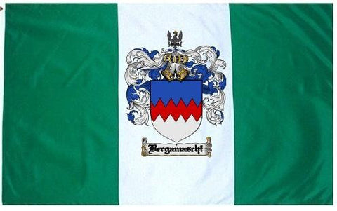Bergamaschi family crest coat of arms flag