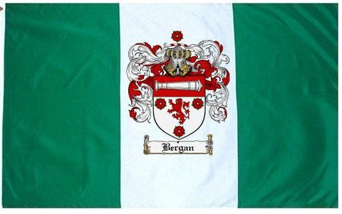 Bergan family crest coat of arms flag