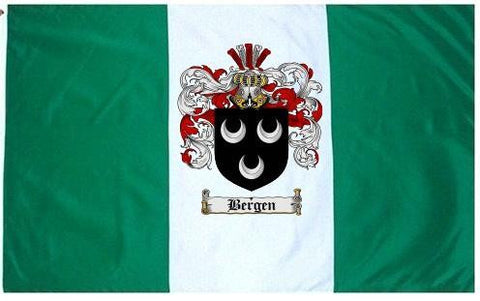 Bergen family crest coat of arms flag