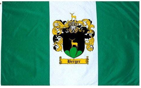 Berger family crest coat of arms flag