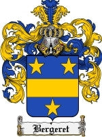 Bergeret coat of arms family crest download