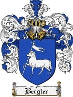 Bergier coat of arms family crest download