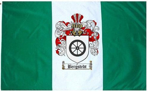 Bergstedt family crest coat of arms flag