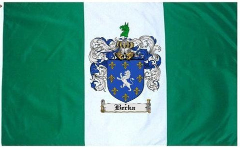 Berka family crest coat of arms flag