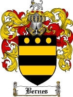 Bernes coat of arms family crest download