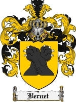 Bernet coat of arms family crest download