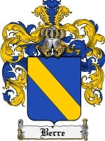 Berre coat of arms family crest download