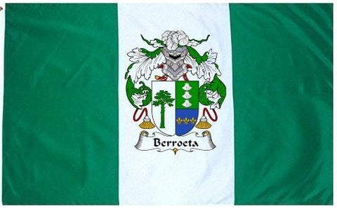 Berroeta family crest coat of arms flag