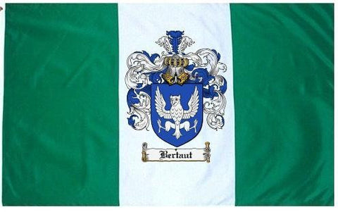 Bertaut family crest coat of arms flag
