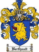 Berthault coat of arms family crest download