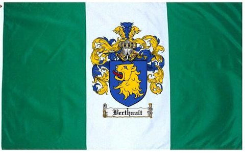 Berthault family crest coat of arms flag