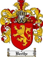 Berthe coat of arms family crest download