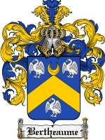 Bertheaume coat of arms family crest download