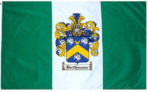 Bertheaume family crest coat of arms flag