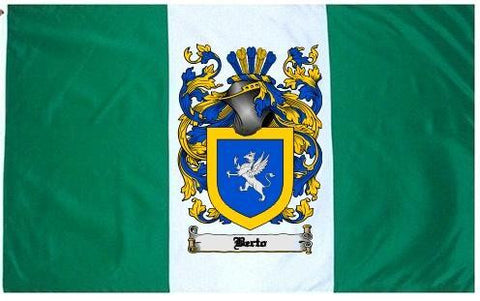 Berto family crest coat of arms flag