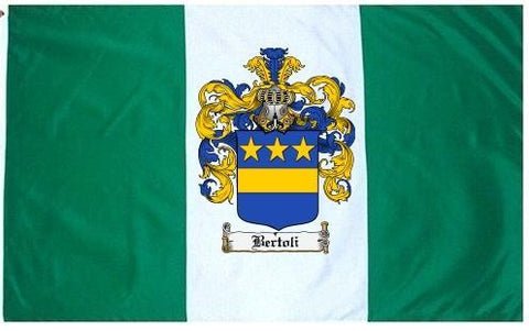 Bertoli family crest coat of arms flag