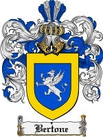 Bertone coat of arms family crest download
