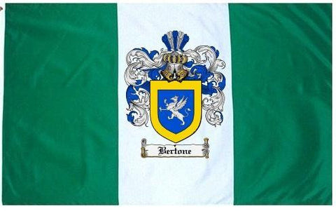 Bertone family crest coat of arms flag