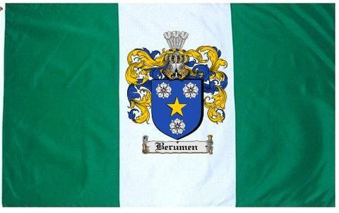 Berumen family crest coat of arms flag