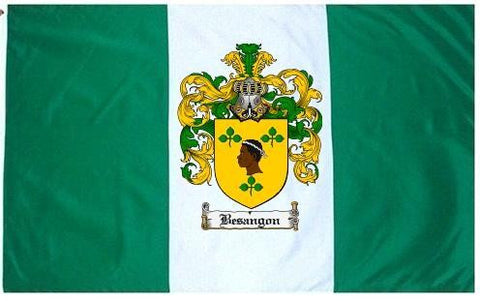 Besangon family crest coat of arms flag