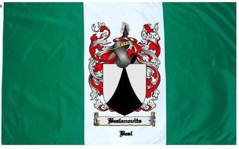 Beslanovits family crest coat of arms flag