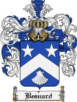 Besnard coat of arms family crest download
