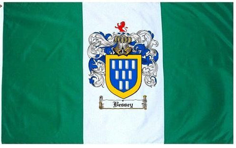 Bessey family crest coat of arms flag