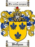 Betham coat of arms family crest download