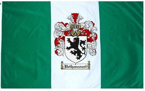 Bethancourt family crest coat of arms flag