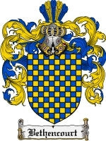 Bethencourt coat of arms family crest download