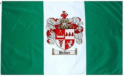 Betker family crest coat of arms flag
