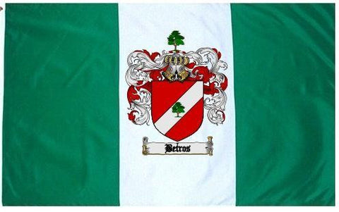 Betros family crest coat of arms flag