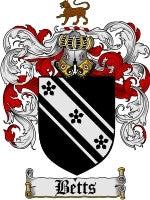 Betts Family Crest Coat of Arms JPG or PDF Image Download